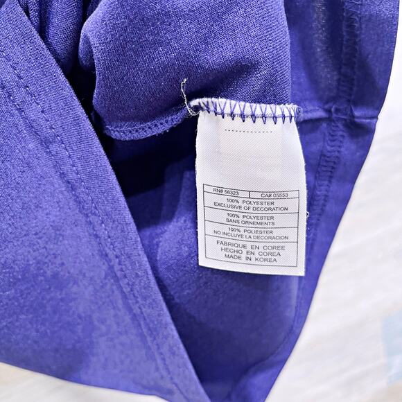 Clemson Tigers Nike FitDry Crewneck Tech Tee Purple Girls Football Small 4-6 - Picture 5 of 5